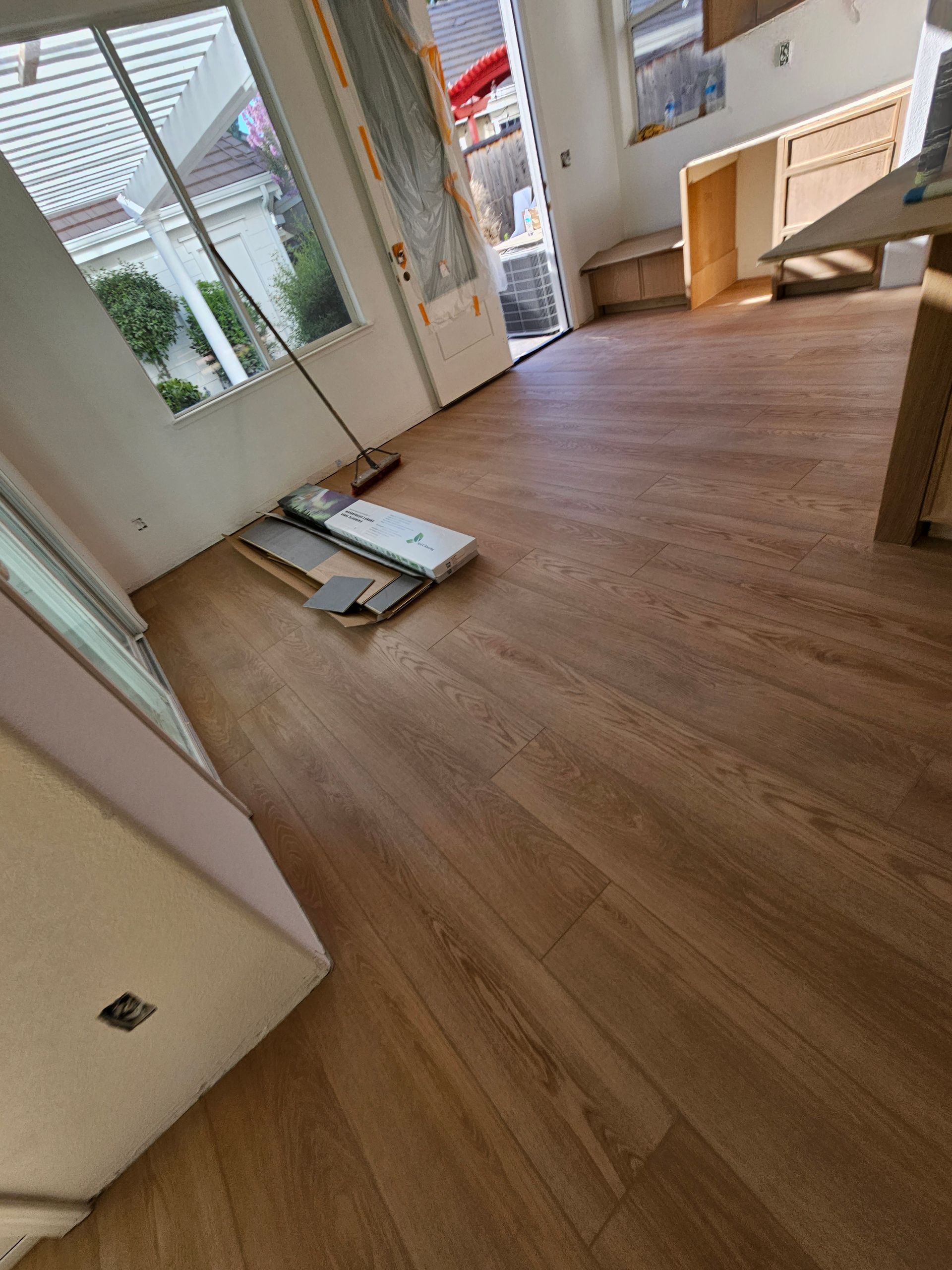 Finished flooring installation