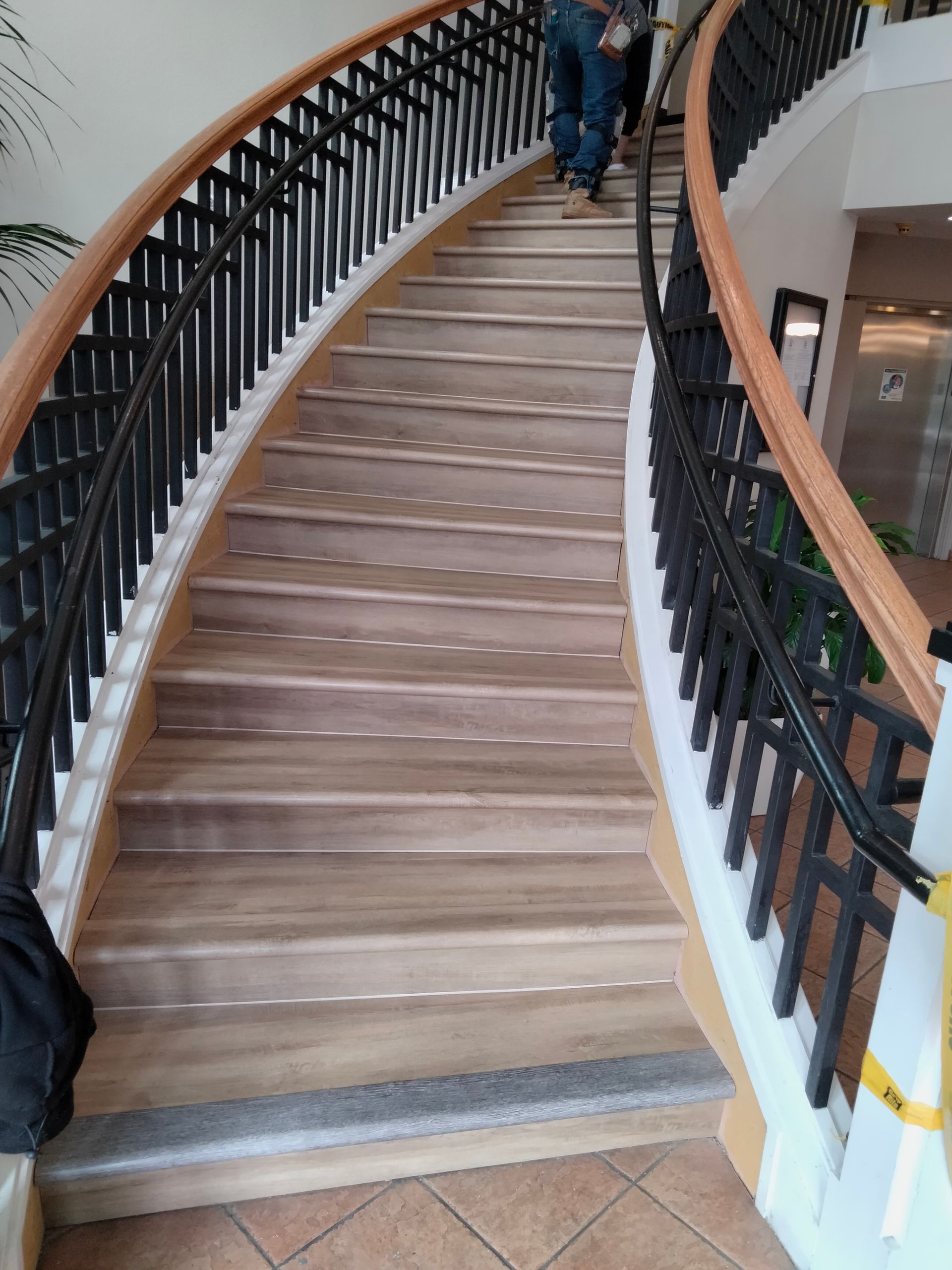 Completed flooring room